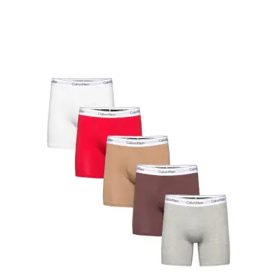 Boxer Brief 5Pk Boxerkalsonger Beige Calvin Klein