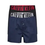 Boxer Slim 2Pk Underwear Boxer Shorts Blå Calvin Klein