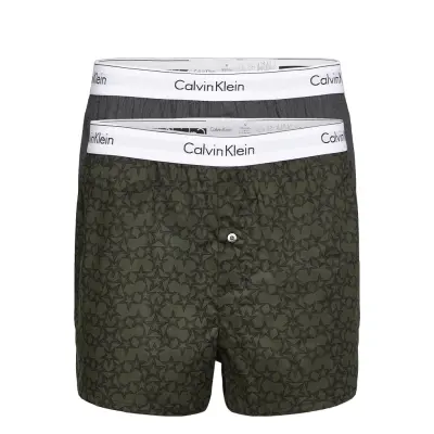 Boxer Slim 2pk Boxerkalsonger Grön Calvin Klein