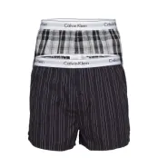 Boxer Slim 2Pk Underwear Boxer Shorts Svart Calvin Klein