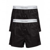Boxer Slim 2Pk Underwear Boxer Shorts Svart Calvin Klein