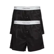 Boxer Slim 2Pk Underwear Boxer Shorts Svart Calvin Klein