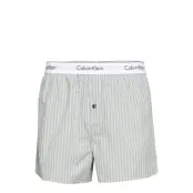 Boxer Slim 2Pk Underwear Boxer Shorts Grå Calvin Klein