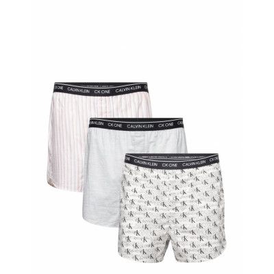 Slim Fit Boxer 3Pk Underwear Boxer Shorts Multi/mönstrad Calvin Klein
