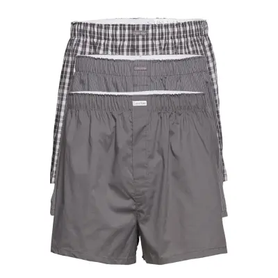 Boxer Wvn 3Pk Underwear Boxer Shorts Grå Calvin Klein