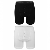 Calvin Klein - 2-pack button fly boxershorts - Black/White