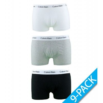 Calvin Klein - 9-pack  trunks- White/Grey/Black