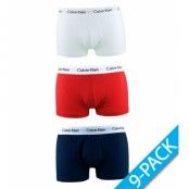 Calvin Klein - 9-pack trunks- White/Red/Blue