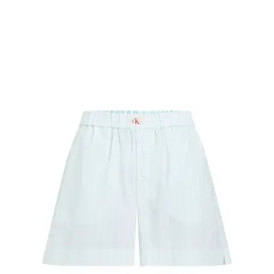 Calvin Klein Jeans Summer Poplin Boxer Short - Blue - XL