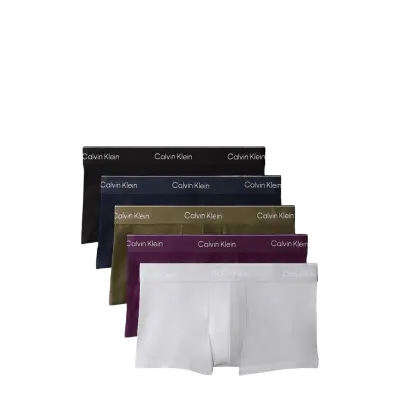 Calvin Klein Low Rise Trunk 5Pk - Burgundy - XS
