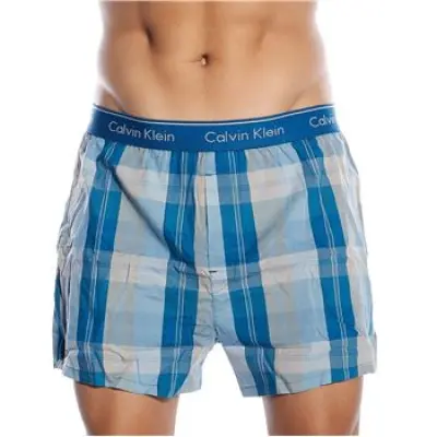 Calvin Klein Traditional Fit Woven Boxer Ajax Blue * Fri Frakt *