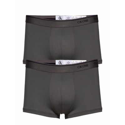 Low Rise Trunk 2Pk Boxerkalsonger Grå Calvin Klein