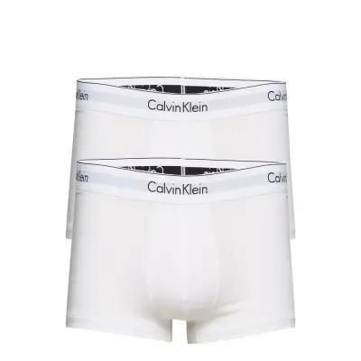 Low Rise Trunk 2pk Boxerkalsonger Vit Calvin Klein