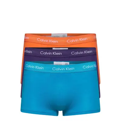 Low Rise Trunk 3Pk Boxerkalsonger Blå Calvin Klein