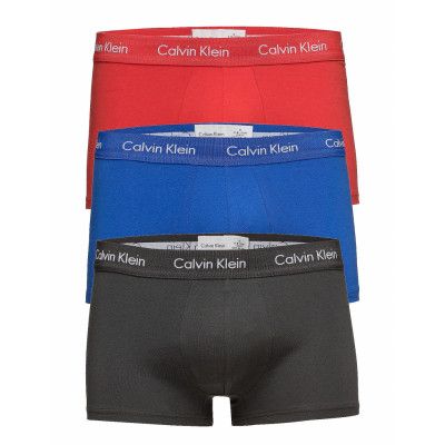 Low Rise Trunk 3Pk Boxerkalsonger Blå Calvin Klein