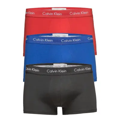 Low Rise Trunk 3Pk Boxerkalsonger Blå Calvin Klein