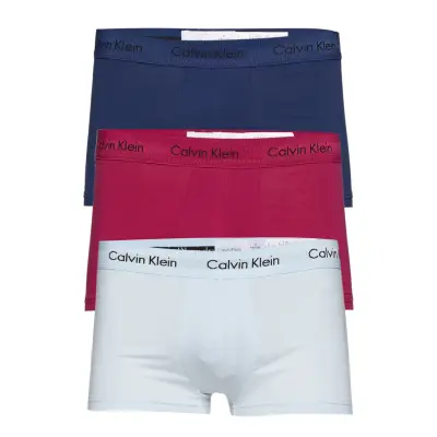 Low Rise Trunk 3Pk Boxerkalsonger Blå Calvin Klein