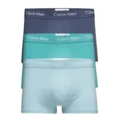 Low Rise Trunk 3Pk Boxerkalsonger Blå Calvin Klein