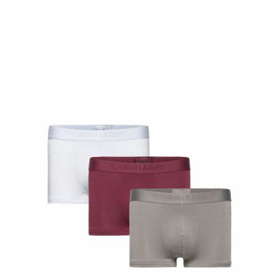 Low Rise Trunk 3Pk Boxerkalsonger Grå Calvin Klein