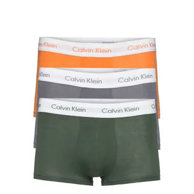 Low Rise Trunk 3Pk Boxerkalsonger Grön Calvin Klein