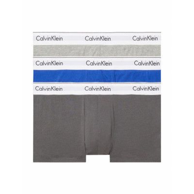 Low Rise Trunk 3Pk Boxerkalsonger Grey Calvin Klein