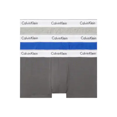 Low Rise Trunk 3Pk Boxerkalsonger Grey Calvin Klein