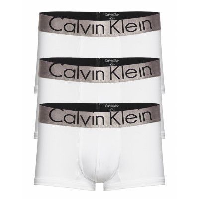 Low Rise Trunk 3pk Boxerkalsonger Vit Calvin Klein