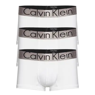 Low Rise Trunk 3pk Boxerkalsonger Vit Calvin Klein