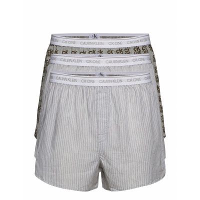Slim Fit Boxer 3Pk Underwear Boxer Shorts Grå Calvin Klein