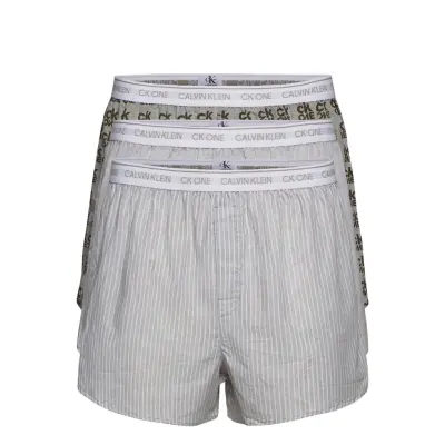 Slim Fit Boxer 3Pk Underwear Boxer Shorts Grå Calvin Klein