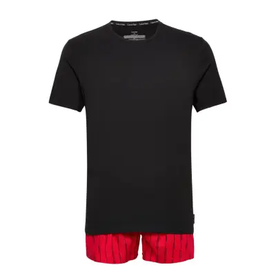 S/S Boxer Set Pyjamas Svart Calvin Klein