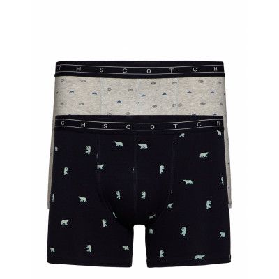Classic Boxer Short In Stripe And All-Over Print Boxerkalsonger Multi/mönstrad Scotch & Soda