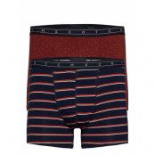 Classic Boxer Short In Stripe And All-Over Print Boxerkalsonger Röd Scotch & Soda