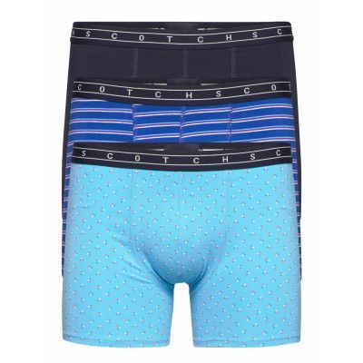 Classic Boxer Short In Stripe, Aop & Solid Boxerkalsonger Blå Scotch & Soda