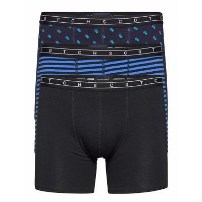 Classic Boxer Short In Stripe, Aop & Solid Boxerkalsonger Blå Scotch & Soda