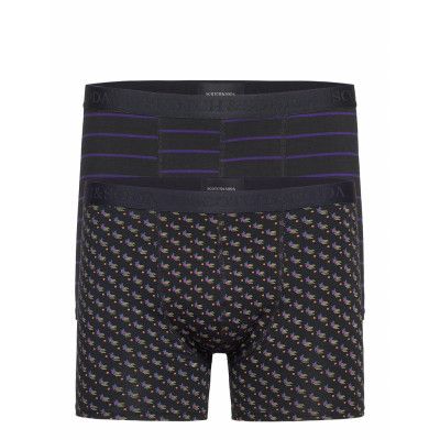 Classic Boxer Short In Stripes And All-Over Prints Boxerkalsonger Blå Scotch & Soda