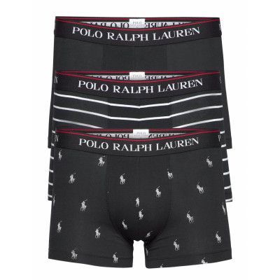Classic Stretch Cotton Trunk 3-Pack Boxerkalsonger Black Polo Ralph Lauren Underwear