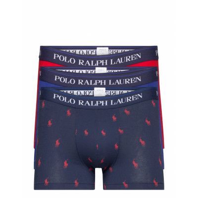 Classic Stretch Cotton Trunk 3-Pack Boxerkalsonger Blue Polo Ralph Lauren Underwear