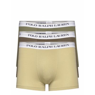 Classic Stretch Cotton Trunk 3-Pack Boxerkalsonger Green Polo Ralph Lauren Underwear