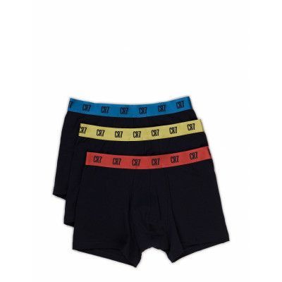 Cr7 Basic, Trunk, 3-Pack Boxerkalsonger Blå CR7