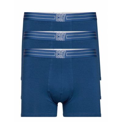 Cr7 Basic, Trunk, 3-Pack Boxerkalsonger Blå CR7