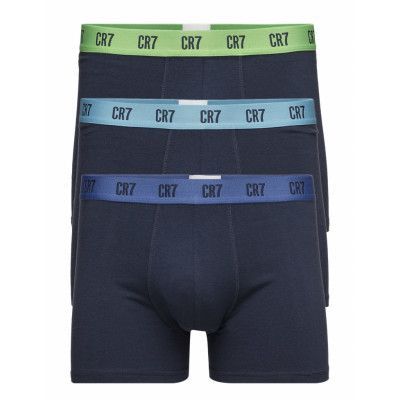 Cr7 Basic, Trunk, 3-Pack Boxerkalsonger Blå CR7