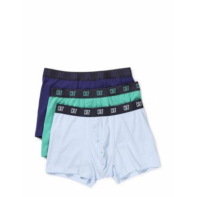 Cr7 Basic, Trunk, 3-Pack Boxerkalsonger Blå CR7