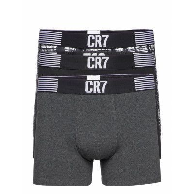 Cr7 Basic W Aop, Trunk, 3-Pack Boxerkalsonger Black CR7