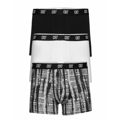 Cr7 Basic W Aop, Trunk, 3-Pack Boxerkalsonger Svart CR7