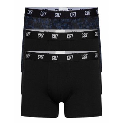 Cr7 Basic W Aop, Trunk, 3-Pack Boxerkalsonger Svart CR7