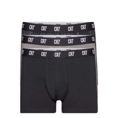 Cr7 Basic W Aop, Trunk, 3-Pack Boxerkalsonger Svart CR7
