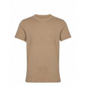 Crew-Neck Cotton *Villkorat Erbjudande T-shirts Short-sleeved Beige Bread & Boxers