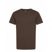 Crew-Neck Cotton *Villkorat Erbjudande T-shirts Short-sleeved Brun Bread & Boxers