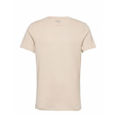 Crew-Neck Cotton *Villkorat Erbjudande T-shirts Short-sleeved Creme Bread & Boxers